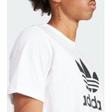 adidas - T-shirt - Wit - Katoen - Geribbelde Ronde Hals