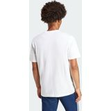 adidas - T-shirt - Wit - Katoen - Geribbelde Ronde Hals
