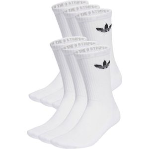 adidas - Trefoil Cushion Crew Socks - Blauw - 6 Paar