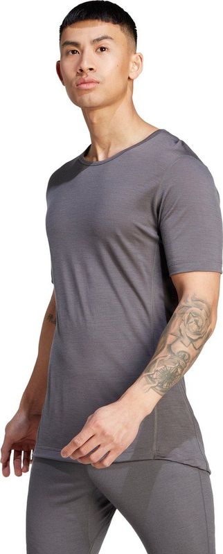 Adidas Terrex Xperior Merino 150 Basislaag Met Korte Mouwen - Heren - Grijs