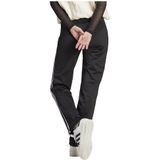 Adidas Originals - Broek - Zwart - Polyester - Zwarte Tricot met 3 Strepen