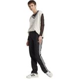 Adidas Originals - Broek - Zwart - Polyester - Zwarte Tricot met 3 Strepen