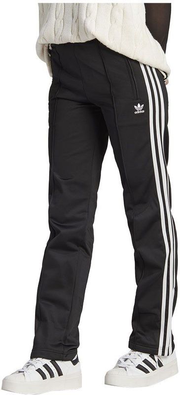 Adidas Originals - Broek - Zwart - Polyester - Zwarte Tricot met 3 Strepen