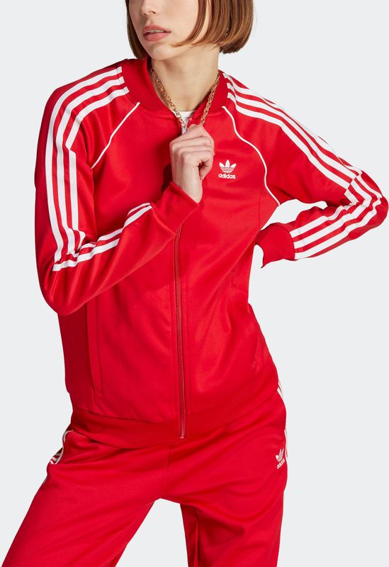 Adidas Originals - Zip-Through Sweatshirt - Rood - Katoen