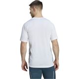 Adidas Run Icons 3 Stripes T-shirt Met Korte Mouwen Wit Man