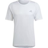 Adidas Run Icons 3 Stripes T-shirt Met Korte Mouwen Wit Man