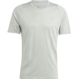 adidas - Run Icons 3 Stripes - T-shirt - Grijs - Korte Mouwen