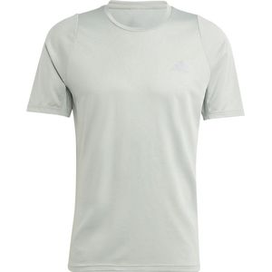 adidas - Run Icons 3 Stripes - T-shirt - Grijs - Korte Mouwen