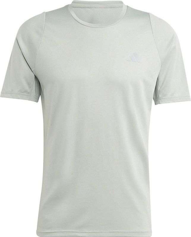adidas - Run Icons 3 Stripes - T-shirt - Grijs - Korte Mouwen
