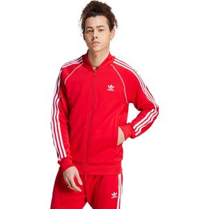 Adidas - Better Track Jacket - Scarlet - Wit - Polyester