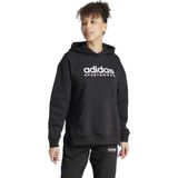 Adidas - All Szn Fleece Graphic - Hoodie - Zwart - Katoen-blend