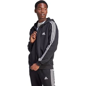 adidas Sportswear Essentials Fleece 3-Stripes Ritshoodie - Heren - Zwart