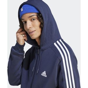 Adidas Essentials Fleece 3 Stripes Sweatshirt Met Rits