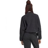 adidas Sportswear Tiro Fleece Sweatshirt met Halflange Rits - Dames - Zwart