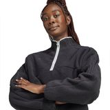 adidas Sportswear Tiro Fleece Sweatshirt met Halflange Rits - Dames - Zwart