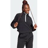 adidas Sportswear Tiro Fleece Sweatshirt met Halflange Rits - Dames - Zwart