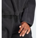 adidas Sportswear Tiro Fleece Sweatshirt met Halflange Rits - Dames - Zwart