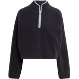 adidas Sportswear Tiro Fleece Sweatshirt met Halflange Rits - Dames - Zwart