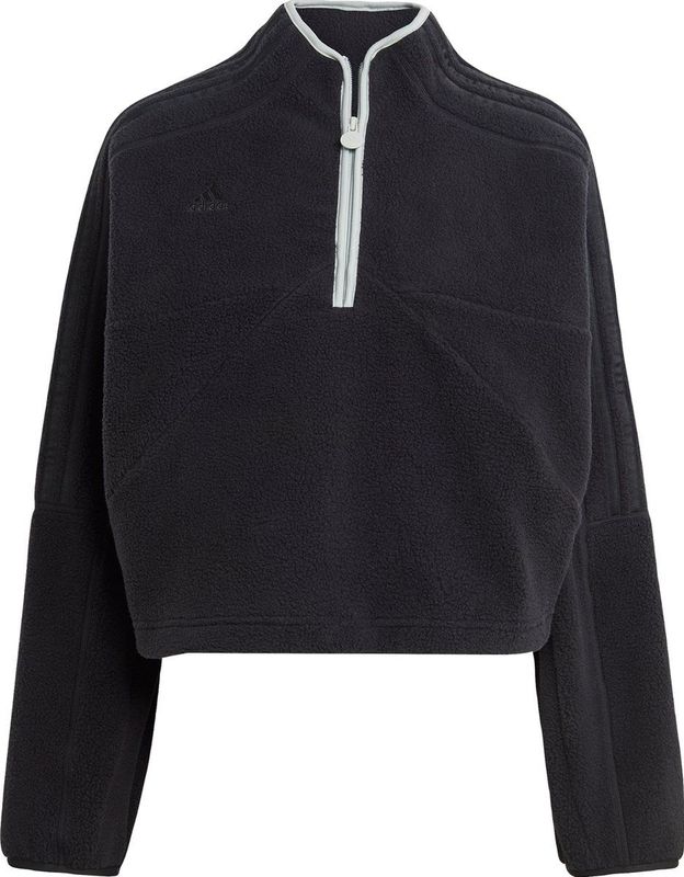 adidas Sportswear Tiro Fleece Sweatshirt met Halflange Rits - Dames - Zwart