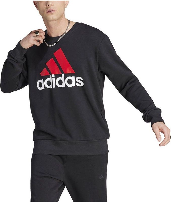 Adidas Essentials French Terry Big Logo Sweatshirt Zwart / Regular Man