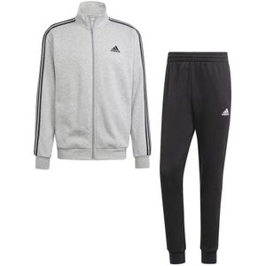 adidas Sportswear Basic 3-Stripes Fleece Trainingspak - Heren - Grijs- S
