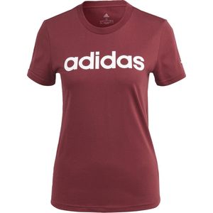 adidas Sportswear LOUNGEWEAR Essentials Slim Logo T-shirt - Dames - Bordeaux