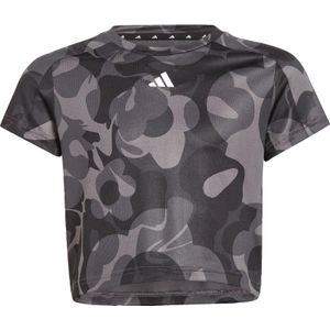 adidas - AEROREADY Seasonal Print - Crop Top - Zwart - Katoen