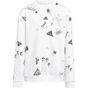 adidas Sportswear Brand Love Allover Print Sweatshirt Kids - Kinderen - Wit