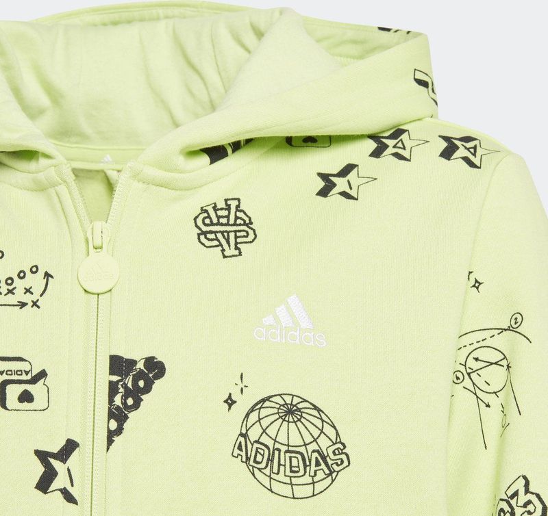 adidas - Brand Love Allover Print - Sweatshirt - Blauw - Katoen