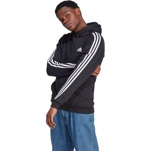 adidas - Essentials 3-Stripes - Sweatshirt - Zwart - Katoenmix