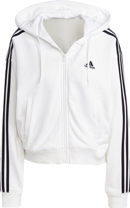 adidas - Essentials 3-Stripes - Dames Sweatshirt - Zwart - Katoen