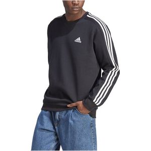 Adidas Essentials Fleece 3 Stripes Sweatshirt Zwart / Regular Man