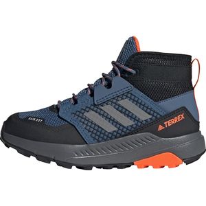 adidas Terrex Trailmaker Mid Rain.rdy Hiking, Shoes-Low (niet voetbal), uniseks, Blauw Wonder Steel Grey Three Impact Oranje, 35.5 EU