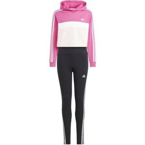 adidas - Tiberio 3-Stripes Colorblock - Legging en Sweatshirt à Capuche - Meisjes