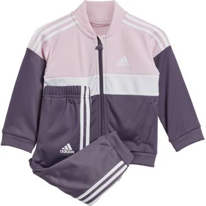 adidas Sportswear Tiberio 3-Stripes Colorblock Shiny Trainingspak Kids - Kinderen - Roze