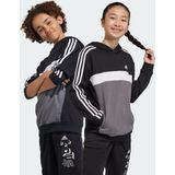 Adidas - 3 Stripes Tib Fleece Hoodie - Grijs - Fleece - Voorzakken