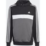 Adidas - 3 Stripes Tib Fleece Hoodie - Grijs - Fleece - Voorzakken