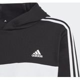 Adidas - 3 Stripes Tib Fleece Hoodie - Grijs - Fleece - Voorzakken