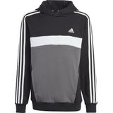 Adidas - 3 Stripes Tib Fleece Hoodie - Grijs - Fleece - Voorzakken