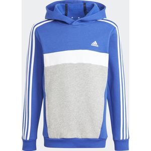 adidas Sportswear Tiberio 3-Stripes Colorblock Fleece Hoodie Kids - Kinderen - Blauw