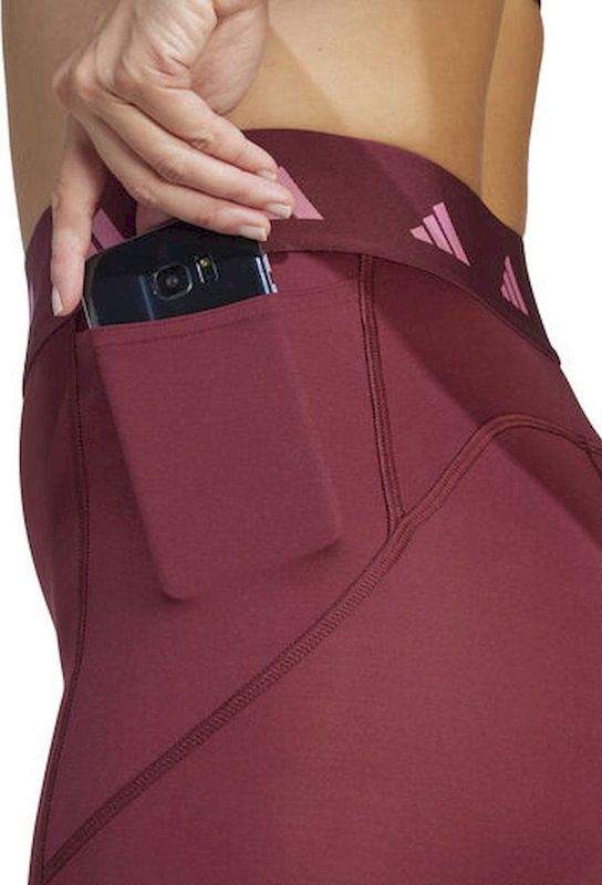 adidas - Techfit Stash - Legging - Dames - Zwart - Met Zijzakken