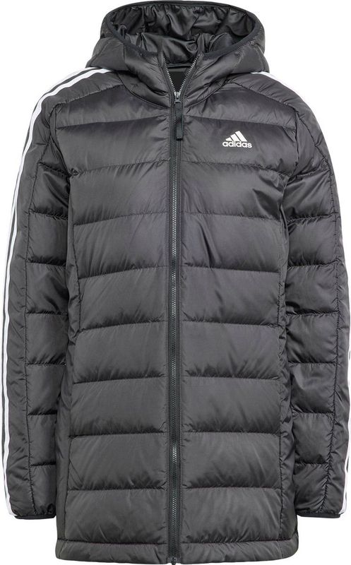 Lange donsjas met kap Essentials 3-Stripes Essentials 3-Stripes ADIDAS SPORTSWEAR. Polyester materiaal. Maten XS. Zwart kleur