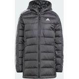 ADIDAS SPORTSWEAR - Essentials 3-Stripes - Lange Donsjas - Zwart - Polyester