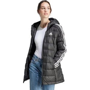 ADIDAS SPORTSWEAR - Essentials 3-Stripes - Lange Donsjas - Zwart - Polyester