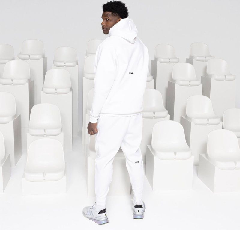 adidas - Z.N.E. Sportbroek - Grijs - Katoen/Gerecycled Polyester