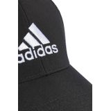 adidas Geborduurde Logo Lichtgewicht Baseball Cap, Zwart/Wit, L