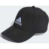 adidas Geborduurd Logo Lichtgewicht Baseball Cap, Zwart/Wit, S