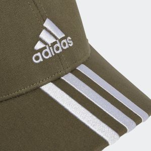 adidas Sportswear Baseball 3-Stripes Cotton Twill Honkbalpet - Unisex - Groen- Volwassenen (L/XL)