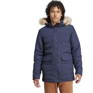 adidas Sportswear Hooded Fur Parka - Heren - Blauw- L