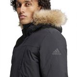 Outdoorjas - Gevoerde Jas - Effen - Gerecycled Materiaal - Met Capuchon, Ritssluiting, Verstelbare Manchetten